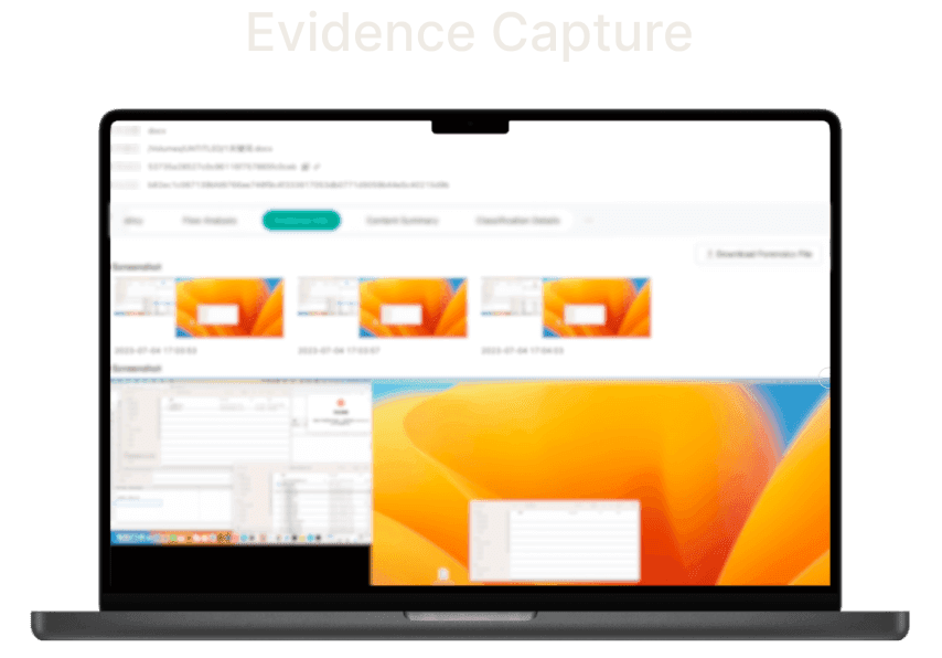 Evidence Capture timeline